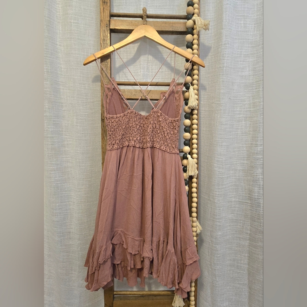 Free People Dusty Rose Mini Dress - Picture 2 of 6